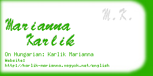 marianna karlik business card